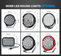 AURORA Lampe de conduite ronde super lumineuse haute puissance de 9 pouces 198W sur fond blanc Lampe de travail à LED pour camion Pickup UTV ATV