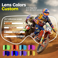 Casque de moto, lunettes de motocross, coupe-vent, DH BMX MX Dirt Bike, tout-terrain, adapté aux activités de plein air