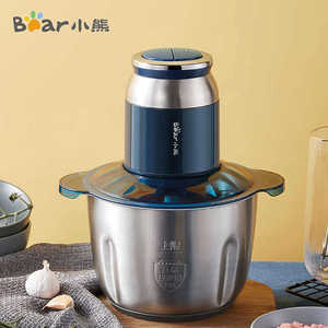 Picadora de carne Bear Little Bear de 2L, procesador de alimentos eléctrico de acero inoxidable para carne picada y relleno de dumplings - Product Image 1