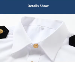 कपड़े वायु सेना सफेद शर्ट पुरुष नाइट क्लब एयरलाइन पायलट स्टीवर्ड वर्दी कस्टम - Product Image 5