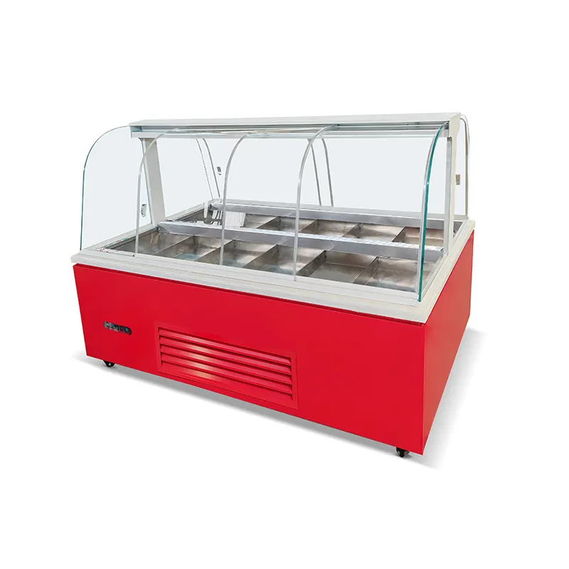 New design bakery display counter roasted seeds and nuts storage chiller equipment