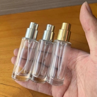 Flacons de parfum en verre ronds fantaisie de nouvelle conception en gros, 10 ml, 12 ml, 15 ml, avec pompe à col sans sertissage facile