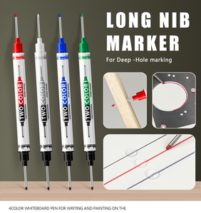 أقلام تحديد مزدوجة الرأس 20 ملم بألوان متعددة ورأس طويل للنقاط العميقة، مناسبة لمواقع البناء والبلاط والحمامات وأعمال النجارة والديكور - Product Image 1