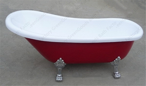 Bañeras de resina de Color azul, clásicas, acrílicas, para bañera, con función de remojo, individual, patas de <span class=keywords><strong>gallo</strong></span> - Product Image 6