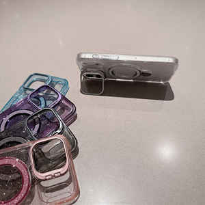 Funda Protectora para Teléfono con Soporte para Lentes, para iPhone 17 16 15 14 13 12 11 Pro Max, Simple, Color Sólido, Suave - Product Image 2