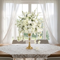 Boules de fleurs artificielles blanches Calla Lily personnalisées pour centres de table de mariage, arrangements floraux