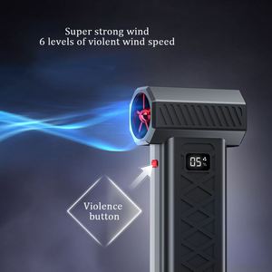 Ventilateur portable rechargeable à moteur électrique sans balais 130000 tr/min, avec lumière nocturne, puissant, pour usage extérieur, hôtelier et domestique - Product Image 4