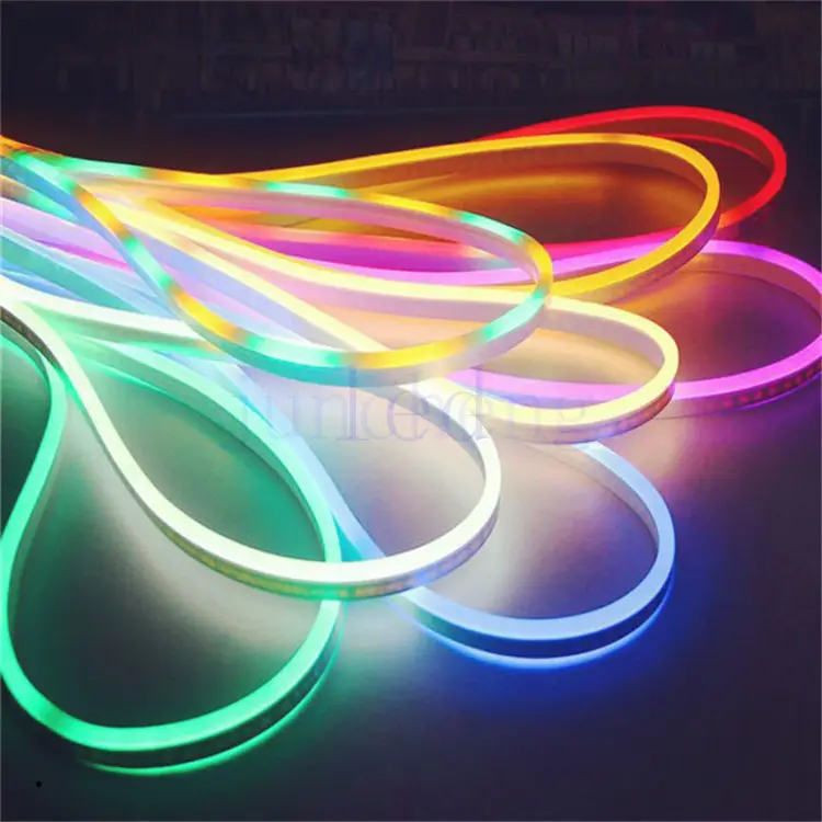 Nuovo prodotto 110V Led Neon 360 gradi neon flex light 14/16/18mm striscia flessibile a bassa tensione rgb colore decorazioni per bambini