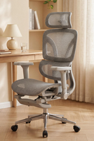 Chaise de bureau ergonomique de luxe moderne en maille intégrale pour le bureau à domicile, avec soutien lombaire et accoudoirs réglables – Vente en gros directe usine