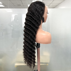 Peluca de Cabello Humano Peruano Liso de 30 Pulgadas de Largo, de Buena Calidad, con Frente de Encaje, Color Natural, para Ondas de Piña con Densidad Completa - Product Image 5