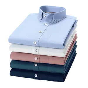 أفضل بيع OEM شعار desgin التخصيص طويلة الأكمام قصيرة الأكمام الأبيض 100% القطن اللباس قميص مكتب قميص رجالي