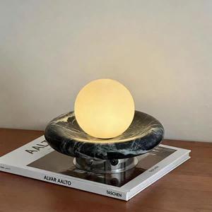 Lampada <span class=keywords><strong>da</strong></span> <span class=keywords><strong>Parete</strong></span> Moderna Minimalista Rotonda in Marmo Verde con Globo in Vetro Smerigliato Bianco per Camera <span class=keywords><strong>da</strong></span> Letto, Soggiorno, Corridoio - Product Image 6