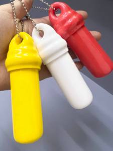 Porte-clés flottant cylindrique en PVC, étanche, portable, pour pièces <span class=keywords><strong>de</strong></span> monnaie, accessoires <span class=keywords><strong>de</strong></span> pêche, capsule <span class=keywords><strong>de</strong></span> rangement, logo personnalisé - Product Image 4