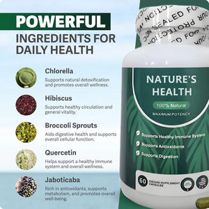 Complément alimentaire Premium Nature's Health 100% naturel <span class=keywords><strong>à</strong></span> base de Chlorella et d'Hibiscus en capsules pour soutenir le système immunitaire - Product Image 3