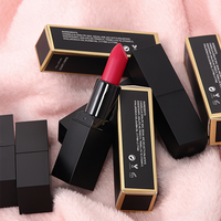 Vente chaude qualité rouge à lèvres mat peut être personnalisé LOGO tube carré velours brume brillant rouge à lèvres durable