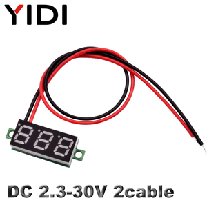 0.28英寸迷你DC 2.5-30V 0-100V发光二极管数字电压表摩托车电压测试仪带电压表电气2线<span class=keywords><strong>3</strong></span>线 - Product Image 2
