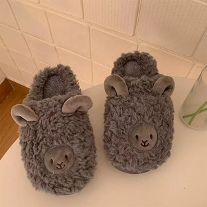 Chausson d'intérieur en peluche pour femme et <span class=keywords><strong>homme</strong></span>, animal et <span class=keywords><strong>mouton</strong></span> mignon, pour l'hiver - Product Image 6