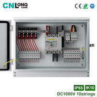 CNLONQ Boîtier de Combinaison Solaire Photovoltaïque 10 Cordons 10-en-1 DC1000V/1500V IP65 Métal pour Systèmes Solaires Connectés au Réseau OEM/ODM