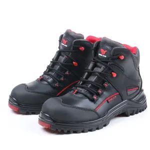 Professional Manufacturer Anti Puncture Steel Toe Puncture Proof Working Boots Rubber Sole Antislip Breathable Safety Shoes
