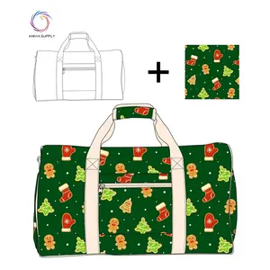 Weihnachts reise benutzer definierte Reisetaschen für Frauen Reisegepäck benutzer definierte Logo Gym Duffle Bag benutzer definierte Sporttasche mit Schuh fach