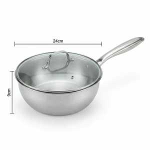 Padella e Wok in Acciaio Inossidabile 316L a Tre Strati, Ecologici e Rinforzati, per Cucina Domestica con Padella per Saltareli - Product Image 6