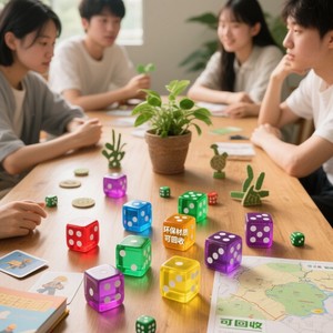 Dados de Cristal Acrílico Transparentes de 14 mm, Redondeados, de 6 Caras, para <span class=keywords><strong>Ajedrez</strong></span> y Juegos de Cartas - Product Image 3