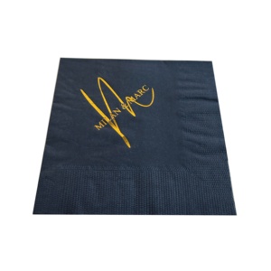 <span class=keywords><strong>Serviettes</strong></span> en <span class=keywords><strong>papier</strong></span> imprimées avec logo en aluminium de luxe <span class=keywords><strong>Serviettes</strong></span> de cocktail noires personnalisées pour dîner et fête de <span class=keywords><strong>mariage</strong></span> - Product Image 5