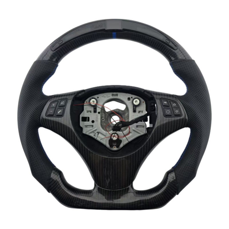 ปกติมีรู+คาร์บอนไฟเบอร์+หนัง+LED+แถบสติทช์สีน้ำเงิน