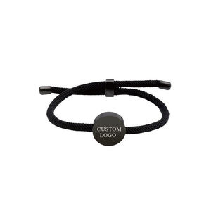 Bracelet de corde à breloques en perles rondes personnalisées avec logo personnalisé Bracelet de surfeur en corde de Milan Bracelet de corde de voile Cadeau unique pour homme - Product Image 4