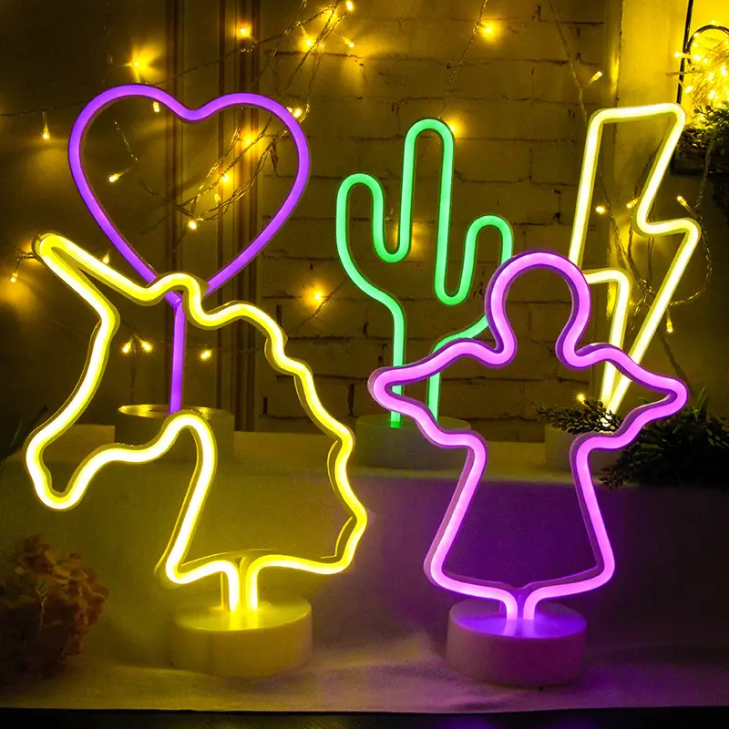 High Quality Battery LED Neon Table Decorative Stars neon lights for Home