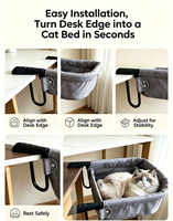 Nouveau lit pour chat et chien, chaud et confortable pour l'hiver, style meuble multifonctionnel, amovible et lavable, pour l'intérieur, à placer près du bureau