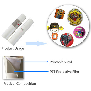 Vinilo Adhesivo Sublimable PU Ecológico Personalizado Yanyan de 50cm de Ancho, Blanco, para Transferencia Térmica, Reutilizable, de Baja Adhesividad, para Impresión Eco-Solvente - Product Image 4
