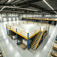 HONGXIN Étagère de mezzanine en acier robuste sans boulons, en acier laminé à froid, revêtement poudré, résistant à la corrosion, réglable et personnalisable
