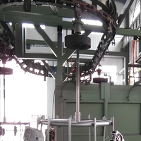 Machine de sablage à crochets automatique continue à convoyeur aérien de Chine