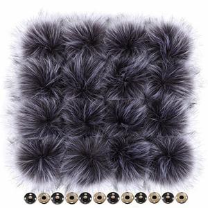 Pompon in Finta Pelliccia di Volpe da 12cm per Cappelli da Donna, Accessori Fai-da-Te per Cappelli Lavorati a Maglia - Product Image 4