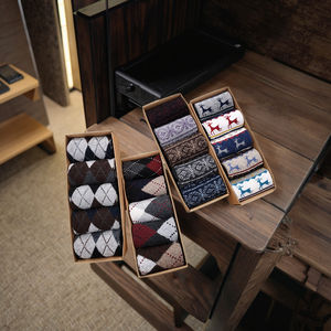 بيع بالجملة 5 أزواج تنفس عادي أرجيل الجوارب طاقم للرجال مكتب ثياب شعار صفعة رسمية اللباس الأعمال الجوارب للخريف - Product Image 2