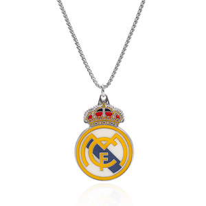 Colliers de Clubs de Football Européens en Gros, Pendentifs en Alliage et Chaînes en Acier Inoxydable, Broches à l'Effigie de Barcelone, Manchester United, Paris, Style Tendance - Product Image 1