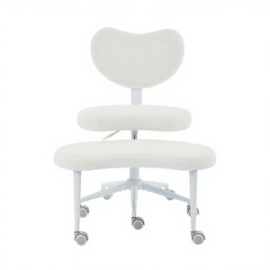 Modern Convertible Lift <b>Chair</b> with Gliding <b>Wheels</b> ADHD Lumbar Support -Extendable Adjustable Height Teddy Material and Handle - Product Image 2
