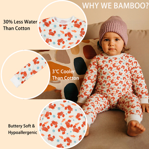 220gsm stampa personalizzata bambini neonati bambino di bambù viscosa pigiama all'ingrosso del <span class=keywords><strong>neonato</strong></span> bambino <span class=keywords><strong>neonato</strong></span> pagliaccetto con cerniera di bambù <span class=keywords><strong>abbigliamento</strong></span> - Product Image 2