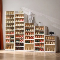 Vente en gros Mini boîte à chaussures noire vide pliable empilable en plastique transparent personnalisé