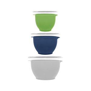 Home kitchen cook 6pcs set professional baking plastic mixing batter bowls set