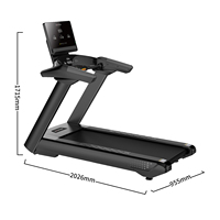 YUNPAO - Caminadora Profesional para Gimnasio, Equipo de Cardio, Caminadora Comercial con Pantalla Táctil LCD