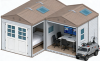 WooWild – Nouvelle Maison Modulaire Préfabriquée Portable, Écologique, Étanche en PEHD, Alimentée par Énergie Solaire, pour Entrepôt, Centre d'Urgence ou Tiny House