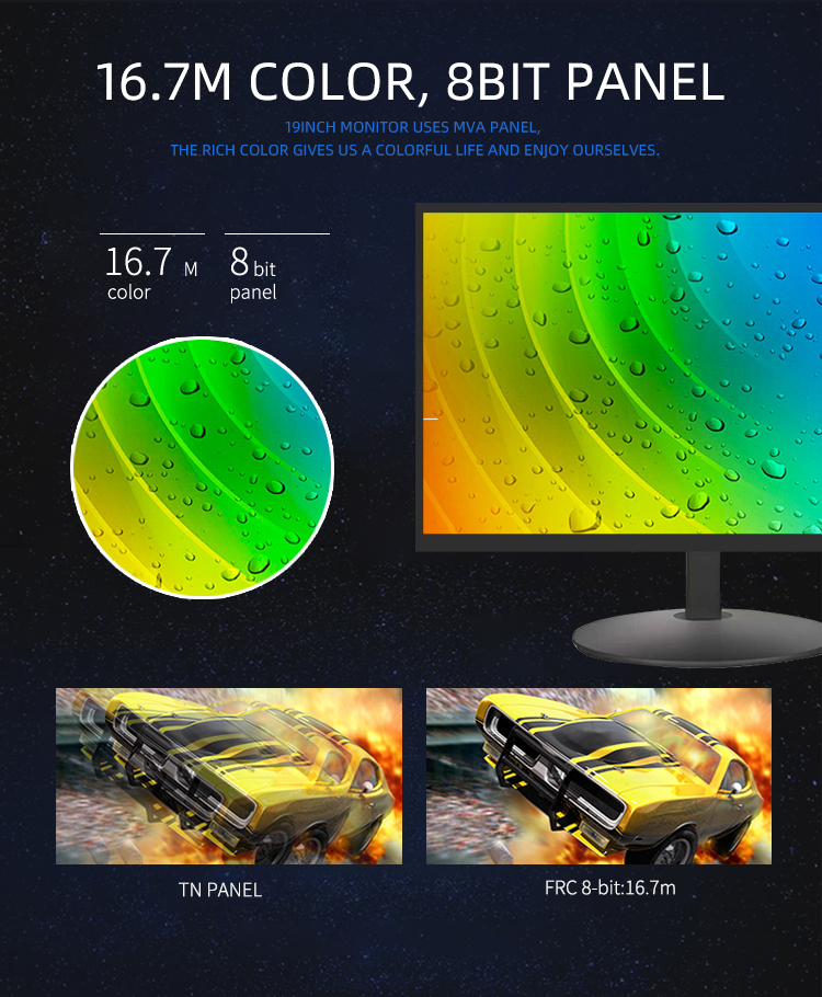 17 inch lcd gaming monitor 1280*1024P cctv computer monitor