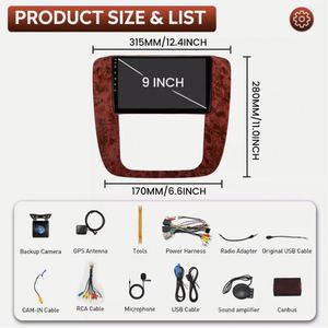 Xe đài phát thanh máy nghe nhạc để sử dụng với Chevrolet Chevrolet Tahoe ngoại ô <span class=keywords><strong>Android</strong></span> Auto stereo GPS - Product Image 4