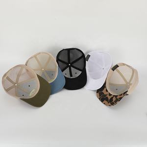 الجملة شعار مخصص التطريز 6 لوحة أبي قبعة عالية الجودة القطن Gorras ، رجالي أسود العصرية الجيش الأخضر كامو - Product Image 6