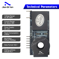 JSY1050 Module de compteur numérique AC monophasé multifonction TTL 20mA-30A 85-300V 85-300V Watt Power Volt Amp Current Energy Meter