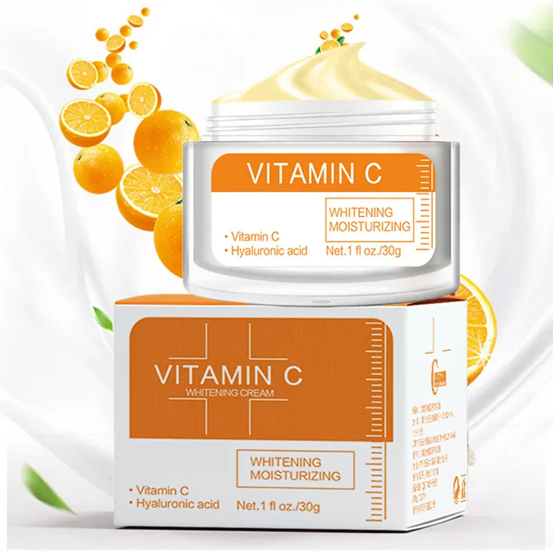 Penjualan laris krim wajah pemutih kulit asam hialuronat antikeriput vitamin c spf 50