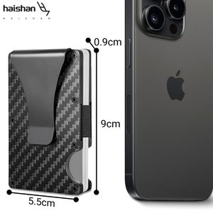 Rfid chặn Slim <span class=keywords><strong>Wallet</strong></span> cho nam giới Minimalistic kim loại nhôm chủ thẻ với tiền Clip - Product Image 6