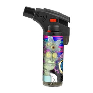 Vente en gros 2025, vente chaude, briquets à gaz butane rechargeables personnalisés avec logo, briquets coupe-vent OEM ODM, briquets torche inclinés - Product Image 3